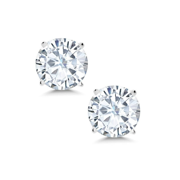Charles & Colvard 14K Yellow Gold Earrings Forever Classic Moissanite 2.00ct DEW Charles & Colvard 14K Yellow Gold Earrings Forever Classic Moissanite 2.00ct DEW
